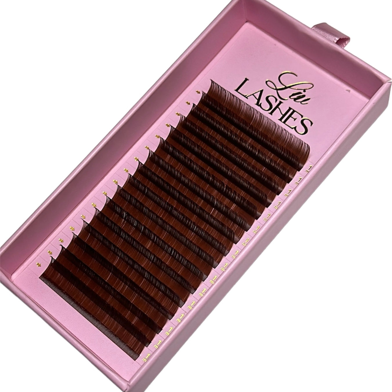 Brown lash trays C curl